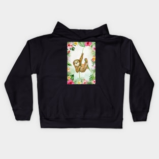 Cute Sloth Hugs Kids Hoodie